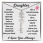 Daughter / Gift from Mom / Gift from Dad / Flower Name Necklace