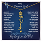 To My Favorite Girl / Determined Flower / Birth Flower Name Necklace