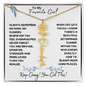 To My Favorite Girl / Birth Flower Name Necklace
