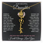 To My Daughter / Hold this close to feel my Love / Gift from Mom / Gift from Dad / Flower Name Necklace