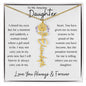 To My Daughter/ So Proud of You / Gift from Mom / Gift from Dad / Flower Name Necklace