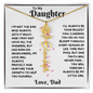 Personalized Daughter Name Necklace with Birth Flower β Gift from Dad