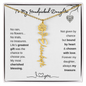 To My Handpicked Daughter/ Personalized Birth Flower Name Necklace