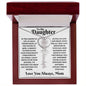 To My Daughter / Beautiful Flower /From, Mom / Flower Name Necklace