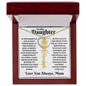 To My Daughter / Beautiful Flower /From, Mom / Flower Name Necklace