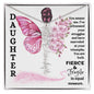 Daughter / Fierce & Fragile / Gift from Mom / Gift from Dad / Flower Name Necklace