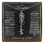 To My Daughter / Gift from Mom / Gift from Dad / Flower Name Necklace