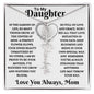 To My Daughter / Beautiful Flower /From, Mom / Flower Name Necklace