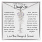 To My Daughter/ So Proud of You / Gift from Mom / Gift from Dad / Flower Name Necklace