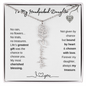 To My Handpicked Daughter/ Personalized Birth Flower Name Necklace