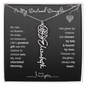 To My Destined Daughter / Chosen by Fate / Birth Flower Name Necklace