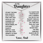 Personalized Daughter Name Necklace with Birth Flower β Gift from Dad