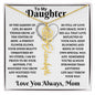 To My Daughter / Beautiful Flower /From, Mom / Flower Name Necklace