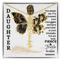 Daughter / Fierce and Fragile / Gift from Mom / Gift from Dad / Flower Name Necklace