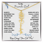 To My Favorite Girl / Determined Flower / BirthFlower Name Necklace