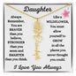 Daughter / Gift from Mom / Gift from Dad / Flower Name Necklace