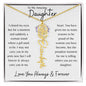 To My Daughter/ So Proud of You / Gift from Mom / Gift from Dad / Flower Name Necklace