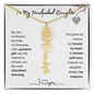 To My Handpicked Daughter/ Personalized Birth Flower Name Necklace