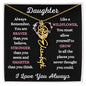 Daughter / Gift from Mom / Gift from Dad / Flower Name Necklace