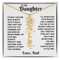 Personalized Daughter Name Necklace with Birth Flower β Gift from Dad