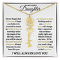 To My Lovely Daughter / Gift from Mom / Gift from Day / Flower Name Necklace