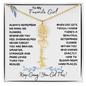 To My Favorite Girl / Birth Flower Name Necklace