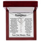 To My Daughter / Beautiful Flower /From, Mom / Flower Name Necklace