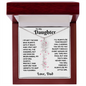 Personalized Daughter Name Necklace with Birth Flower β Gift from Dad