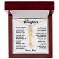 Personalized Daughter Name Necklace with Birth Flower β Gift from Dad