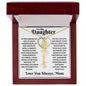 To My Daughter / Beautiful Flower /From, Mom / Flower Name Necklace