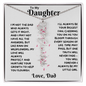 Personalized Daughter Name Necklace with Birth Flower β Gift from Dad