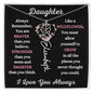 Daughter / Gift from Mom / Gift from Dad / Flower Name Necklace