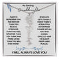 My Darling Granddaughter / Gift from Grandma / Gift from Grandpa / Flower Name Necklace
