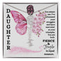 Daughter / Fierce & Fragile / Gift from Mom / Gift from Dad / Flower Name Necklace