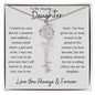 To My Daughter/ So Proud of You / Gift from Mom / Gift from Dad / Flower Name Necklace