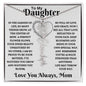 To My Daughter / Beautiful Flower /From, Mom / Flower Name Necklace