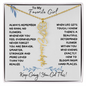 To My Favorite Girl / Birth Flower Name Necklace