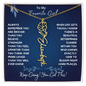 To My Favorite Girl / Determined Flower / Birth Flower Name Necklace