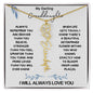 My Darling Granddaughter / Gift from Grandma / Gift from Grandpa / Flower Name Necklace