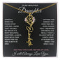 To My Daughter / Hold this close to feel my Love / Gift from Mom / Gift from Dad / Flower Name Necklace