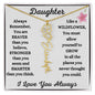 Daughter / Gift from Mom / Gift from Dad / Flower Name Necklace