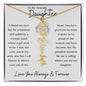 To My Daughter/ So Proud of You / Gift from Mom / Gift from Dad / Flower Name Necklace