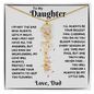 Personalized Daughter Name Necklace with Birth Flower β Gift from Dad