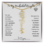 To My Handpicked Daughter/ Personalized Birth Flower Name Necklace