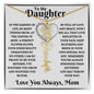 To My Daughter / Beautiful Flower /From, Mom / Flower Name Necklace