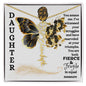 Daughter / Fierce and Fragile / Gift from Mom / Gift from Dad / Flower Name Necklace