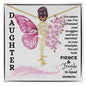 Daughter / Fierce & Fragile / Gift from Mom / Gift from Dad / Flower Name Necklace