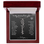 To My Destined Daughter / Chosen by Fate / Birth Flower Name Necklace