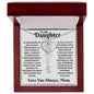 To My Daughter / Beautiful Flower /From, Mom / Flower Name Necklace