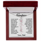 Personalized Daughter Name Necklace with Birth Flower β Gift from Dad